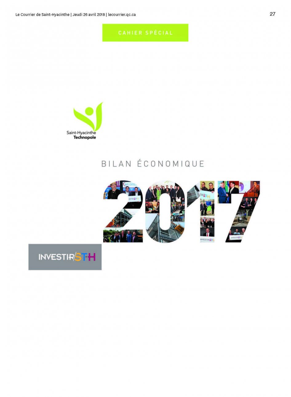Cahier spécial Bilan économique 2017 &#8211; Le Courrier de Saint-Hyacinthe