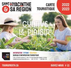 Carte touristique 2022-2023 - La grande région de Saint-Hyacinthe