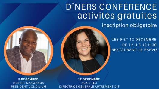 Invitation aux diners conférence des 5 et 12 décembre