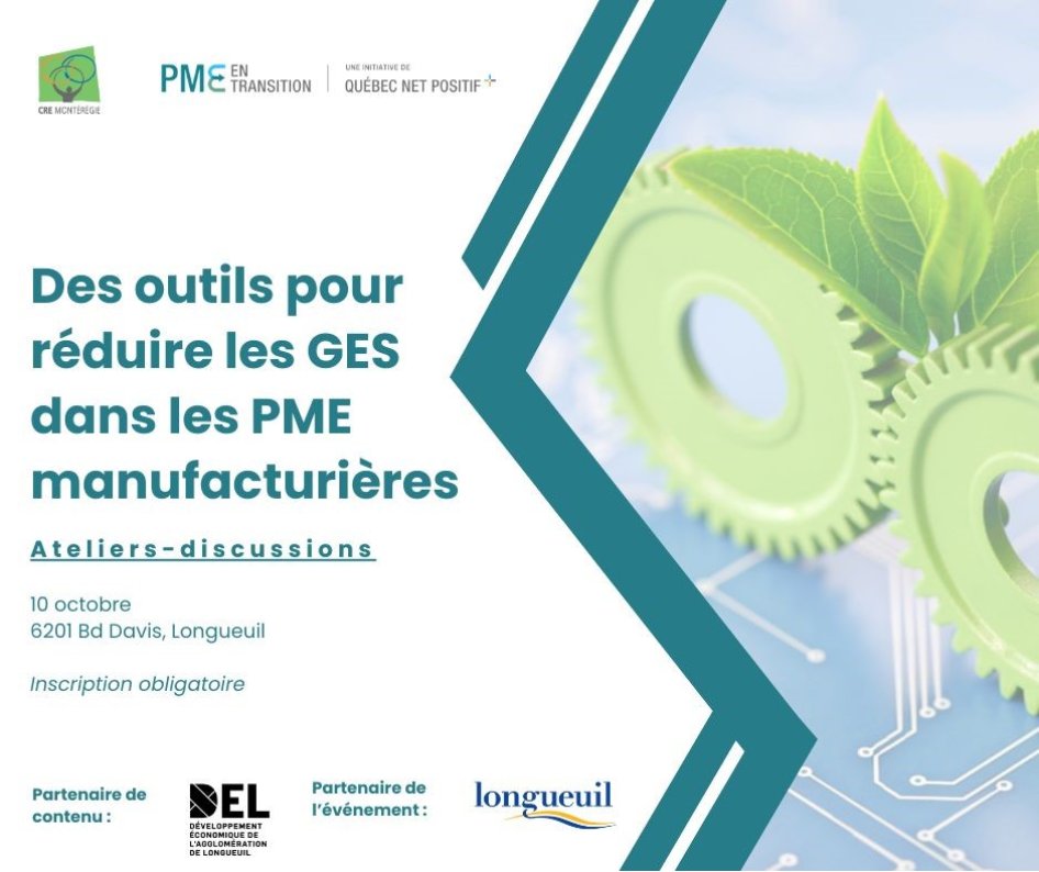 Atelier la mesure et de la réduction des GES dans les PME manufacturières